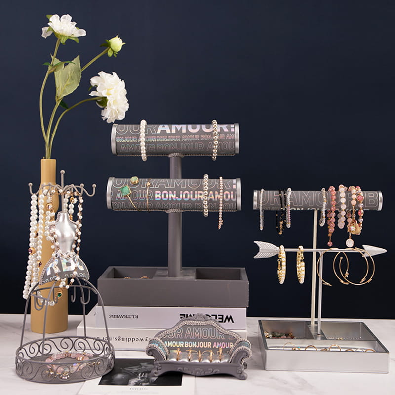 Alat peraga penembakan tingkap kedai hiasan kreatif, tempat pameran barang kemas gelang rumah